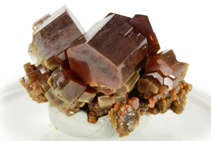 Deep Red Vanadinite Crystal Cluster - Large Crystals #368101